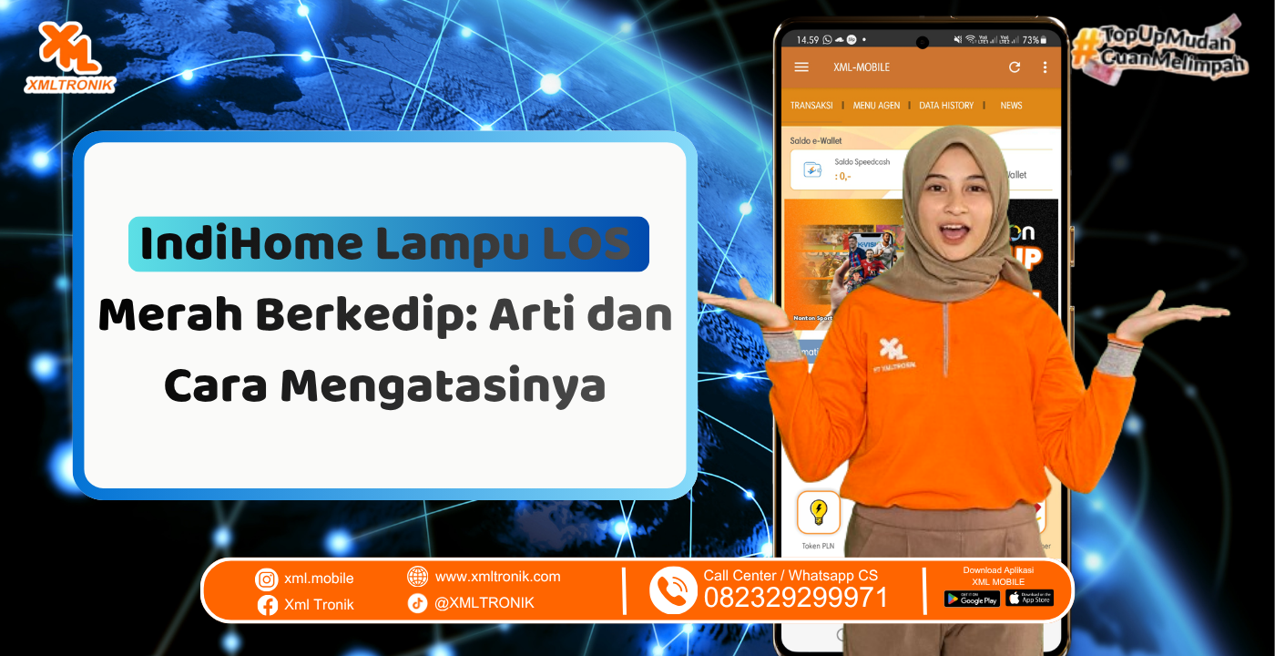 IndiHome Lampu LOS Merah