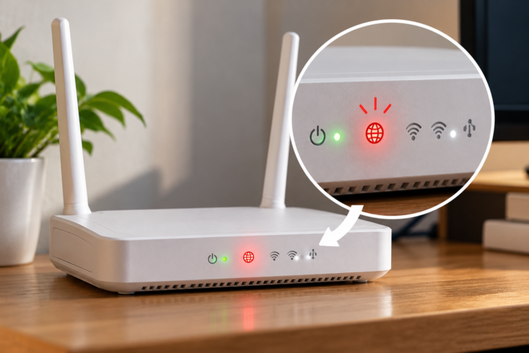cek lampu modem